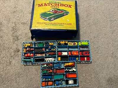 Vintage Lesney Official Matchbox Series Deluxe Collectors Case W 34 Total Cars • $25