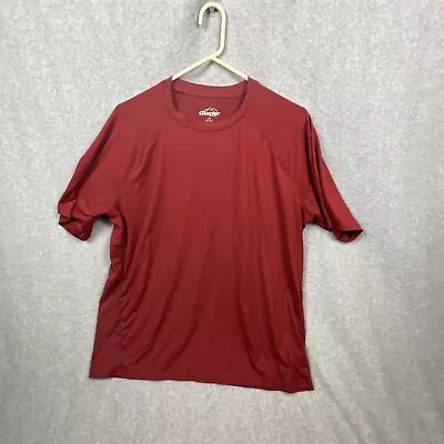 Glacier Shirt Mens Large Red Polyester Gym Short Sleeve Performance • $16