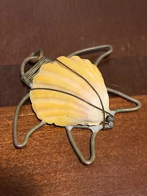 Large Hawaiian Sunrise Shell Wire Wrapped Turtle Pendant • $16.99