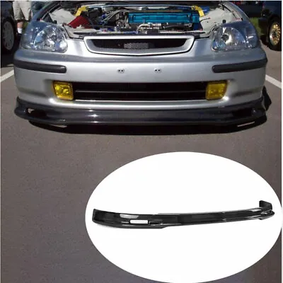 For Honda Civic EK 1996-2000 Carbon Fiber Mugen Front Bumper Lip Chin Spoiler • $1032.63