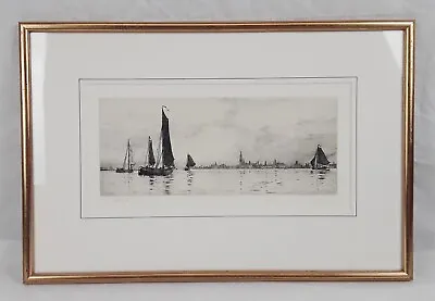 William L. Wyllie Signed Etching Of Sailing Boats In Portsmouth Harbour • £750