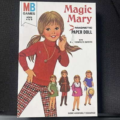 VINTAGE MAGIC MARY Magnetic Paper Doll Set Milton Bradley 1960 4010-1  RARE FIND • $7