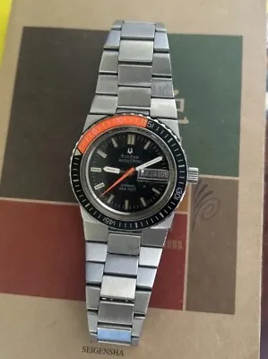 Vintage Bulova Accutron Devil Diver (1974) (RARE) Orange Stainless Steel • $300