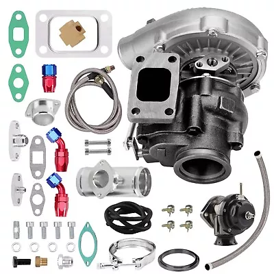 T3 T04E Turbo V-Band Oil Cooled  Internal Wastegate+Oil Return+Feed Line +BOV • $248.89