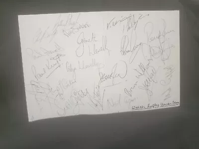 Wales Rugby Union Squad 1991 Signed Card (~20 Autographs) Vs England - 5 Nations • £8.99