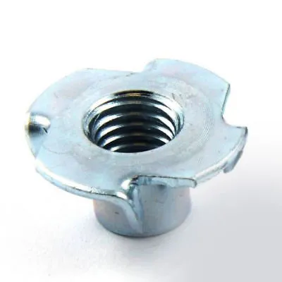 4x M12 Captive T Nuts Pronged Insert Blind Tee Nut For Fixing In Wood BZP Steel • £1.99