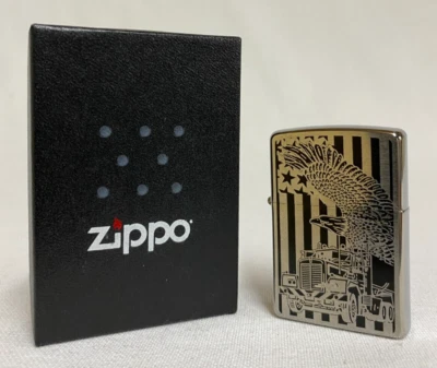 $54.95 • Buy Genuine Zippo Lighter  24826 - Truck Eagle  Chrome Brand New