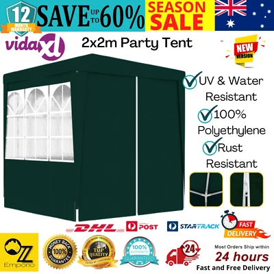 $108.31 • Buy Gazebo With Side Walls Water-Resistant Outdoor Event Party Tent Marquee 2x2m NEW