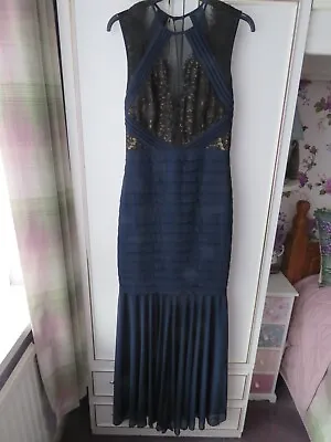 Stunning Size 8 Navy/black Prom /special Occasion Dress By Xscape • £18