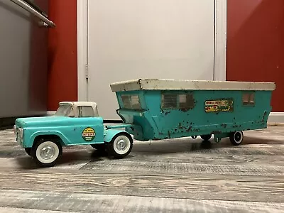 1960's Nylint Ford Mobile Home Truck & Trailer Camper Set #6600 • $300