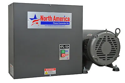 PL-15 Pro-Line 15HP Rotary Phase Converter - Built-In Starter Made In USA • $1639