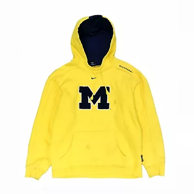 Vintage Michigan State Wolverines Nike Sweatshirt Hoodie Size Large Yellow NCAA • $50