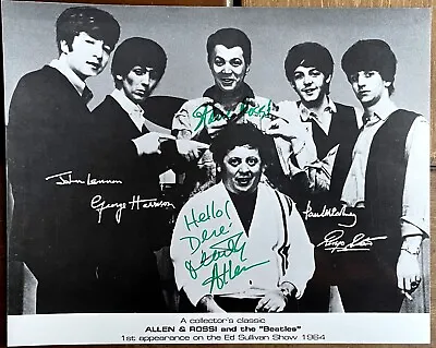 Marty Allen (1922-2018) & Steve Rossi (1932-2014) - Autographed Beatles Photo • $24.99