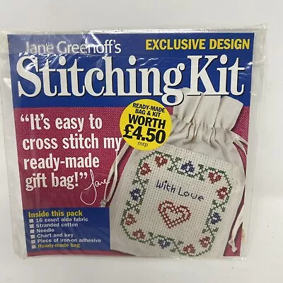 Jane Greenoff Cross Stitch Kit With Ready Made Gift Bag Exclusive Design • £4