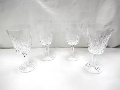 $39.99 • Buy (4) Signed Waterford Lismore Water 6 7/8  Tall Flutes Stems Glasses EUC! Lot 3