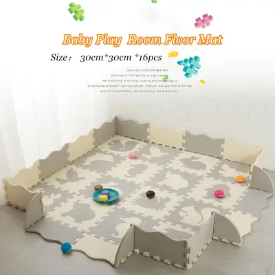 36 Pcs Interlocking Soft Eva Foam Mat Baby Crawling Puzzle Mat Kids Play Mats • £28.28