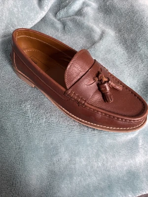 £15 • Buy Mens Leather Tassel Loafers Size 7 In Tan, Natural Sole.