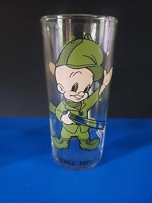 Vintage 1973 Elmer Fudd Pepsi Collector Looney Tunes Glass Federal Black Letters • $15.92