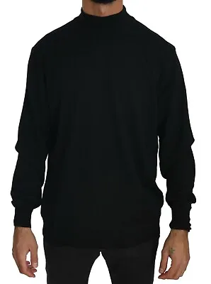 MILA SCHÖN Sweater Virgin Wool Black Turtle Neck Pullover Top S. L RRP $400 • $99.50