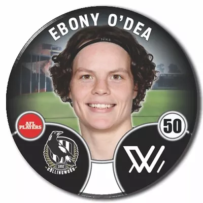 2022 AFLW Collingwood Player Badge - O'DEA Ebony • $6