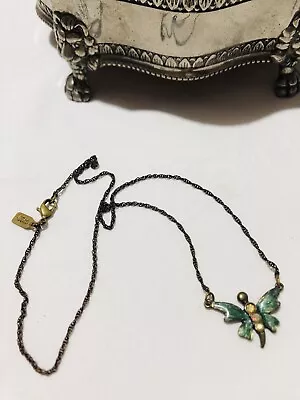 Vintage Estate Jewellery - Necklace Vintage Statement Enameled Butterfly 1928 • $24