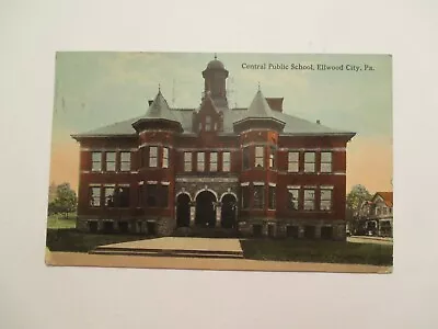 Ellwood City Pennsylvania Postcard Central Public School 1914 PA • $5.99