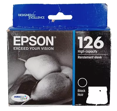 NEW Epson 126 Black Ink Cartridge Genuine OEM - SEALED Expired 2/2024 • $12.99