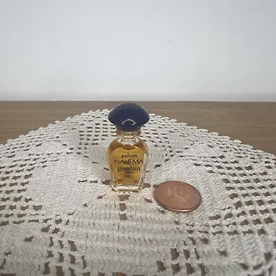 Vintage NAHEMA Guerlain Parfum  BLUE CAP MICRO Mini Perfume Measures 1.5 Inches • $25