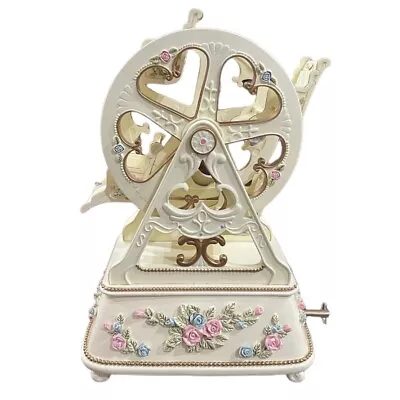 Rose Floral Heart Ferris Wheel Music Box Vintage • $35