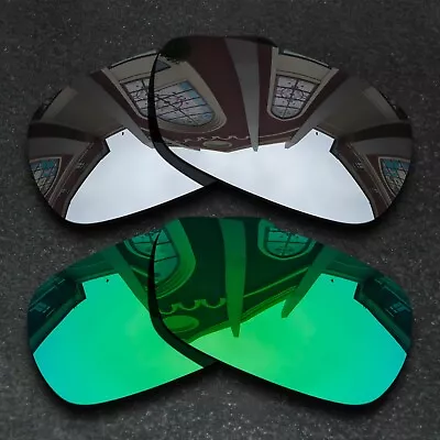 Silver&Green Polarized Replacement Lenses For-Oakley Crosshair 2.0 • $14.59