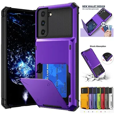 $12.86 • Buy For Samsung S9 S10 S22 S21 S20 Plus Note 20 Ultra Card Holder Wallet Case Cover