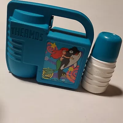 Vintage Thermos Disney’s Little Mermaid Plastic Lunch Box And Thermos USA 90’s • $19.99