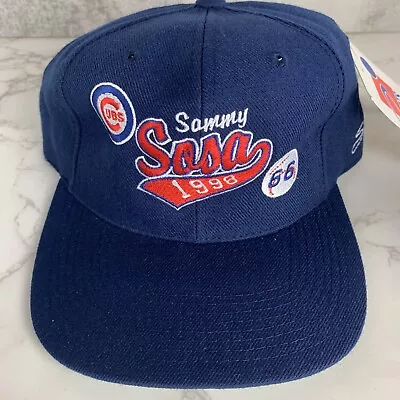 Deadstock VTG Sports Specialties Chicago Cubs Sammy Sosa 1998 Snapback Hat 90s • $15.79