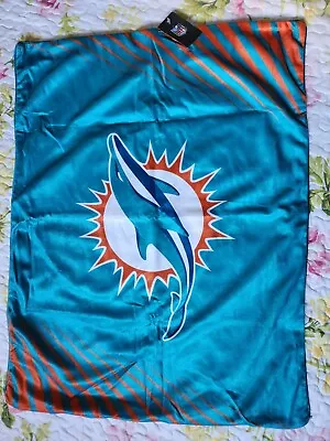 NFL Miami Dolphins Standard Pillow Case With Zipper Closure NWT 20 X26  • $9.99