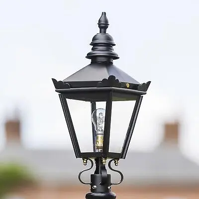 £69.99 • Buy Victorian Black Harrogate Lantern Or Replacement Lamp Post Top - 54cm