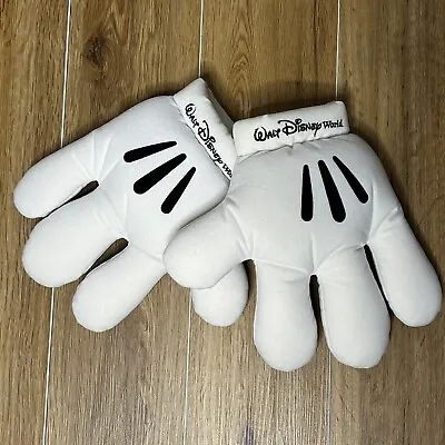 VINTAGE Plush Mickey Mouse Hands Gloves White Walt Disney World Official • $25