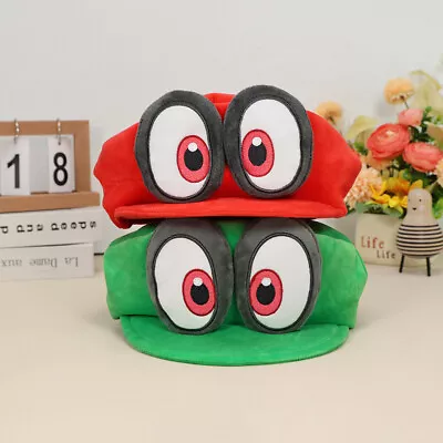 Costume Odyssey Cappy Toy Super Mario Bros Plush Hat Cap Cosplay Xmas Kid Party • $12.39