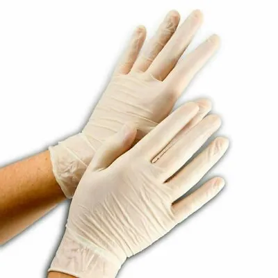 100 Powdered Gloves Vinyl Latex Foodservice Grade (Non Nitrile Exam) XL • $10