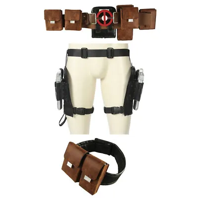 Deadpool 2 Wade Wilson Cosplay Costume Accessories Gloves Battle Belt Holsters  • $59.56