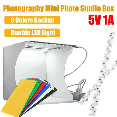 Portable Mini Studio Box Photography Photo Shoot Studio Kit LED Light Box 9inch • $22.97