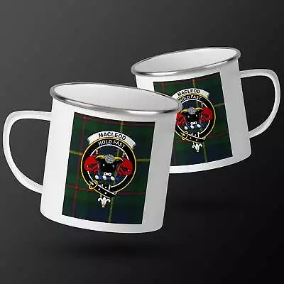 MacLeod Clan Tartan Enamel Mug Scottish Heritage Camping Gear • $23.75