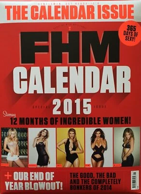 £9.99 • Buy Fhm Magazine January 2015 Keeley Hazell, Rachel Stevens + 2015 Calendar