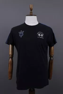 Men's LA MARTINA Buenos Aires Maserati Black Summer T-Shirt Size 2XL • $49.99