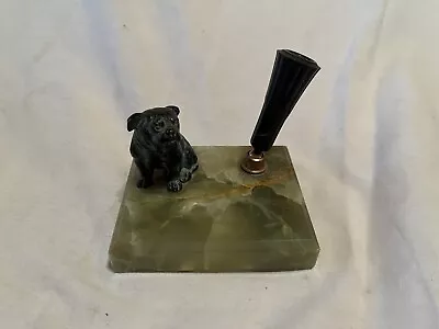 Vintage Parker Fountain Pen Desk Set - Bulldog On Marble Base (663) • $200