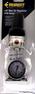 Primefit 1/4  Mini Air Regulator With Gauge 145 Max PSI 11 Bar 1.1 MPA • $12.15