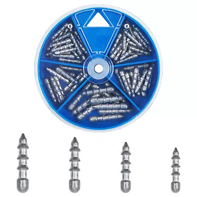 70pcs Fishing Nail Weights Insert Sinkers Wacky Worm Weights Pencil Sinkers Kit • $13.99