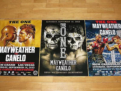 3 X Floyd Mayweather Vs Canelo Alvarez Fight Poster Set 2013 Las Vegas The One • $30.58