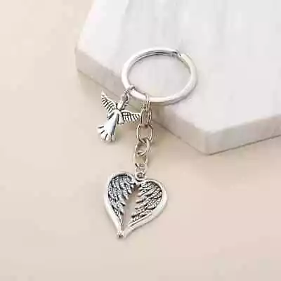 Guardian Angel Wings Metal  Keyring Keychain Charm Bag Handbag (H) * • £2.25