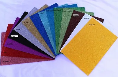 Glitter Rubber Foam / E.V.A. Sheets A4 300 X 200 X 2 Mm Various Colours • £1.50