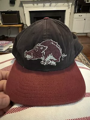 Vintage Arkansas Razorbacks Hat SnapBack Hawgs Coach Cal Basketball Frat Sec • $55